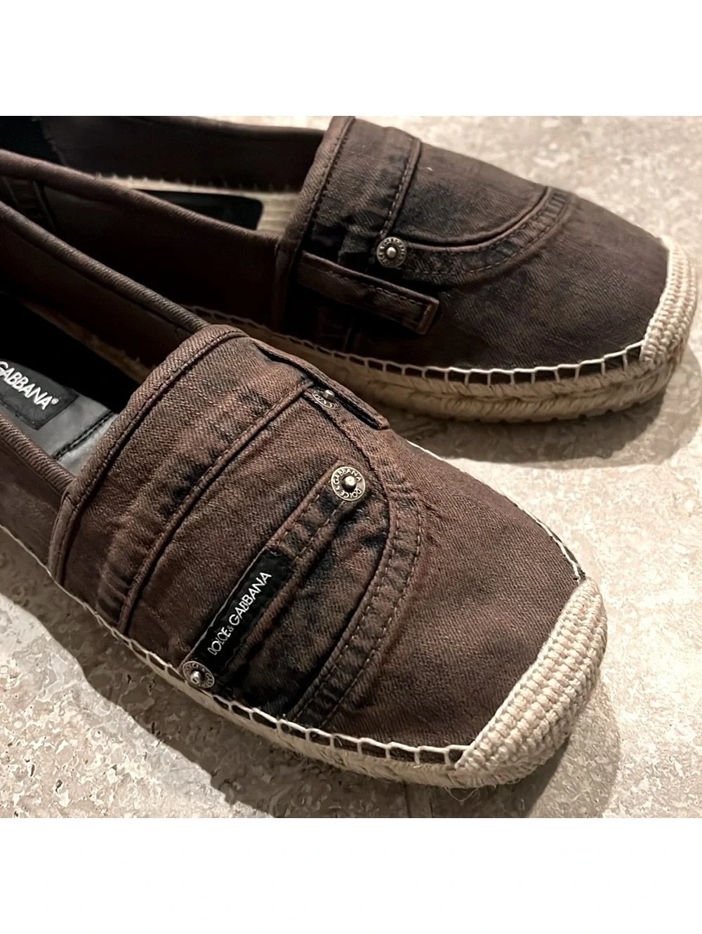 Dolce & Gabbana Men's Espadrille Flats, Size 42 (Made in Spain) New w/ Dust Bags